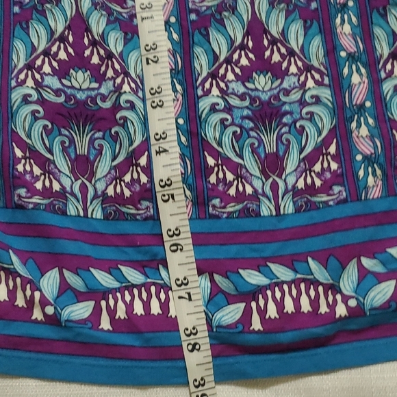 NWT Studio M Elegant Blue and Purple Patterned Dress Size S - Picture 13 of 13